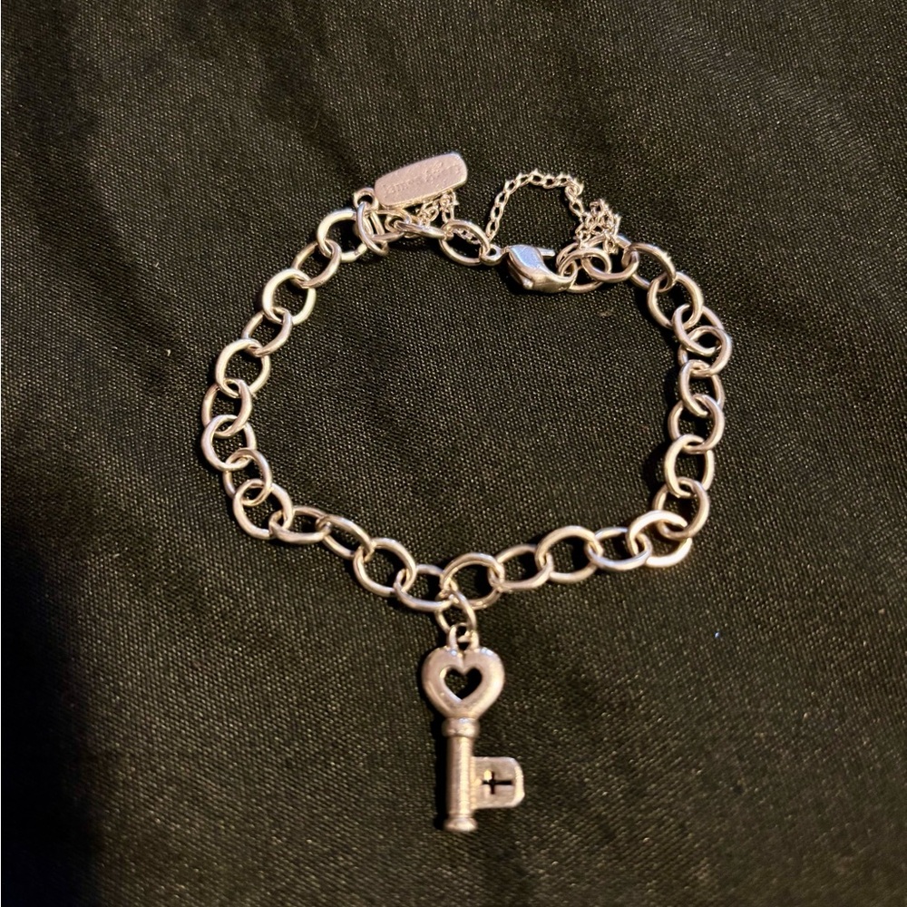 Silver Key Charm Bracelet